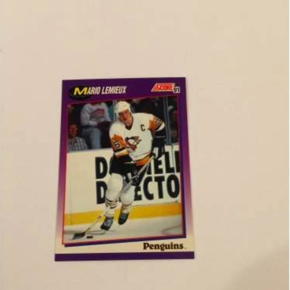 1991/92 Score Mario Lemieux Penguins #200 (047)